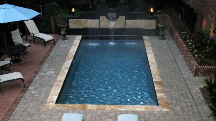 square fiberglass pool