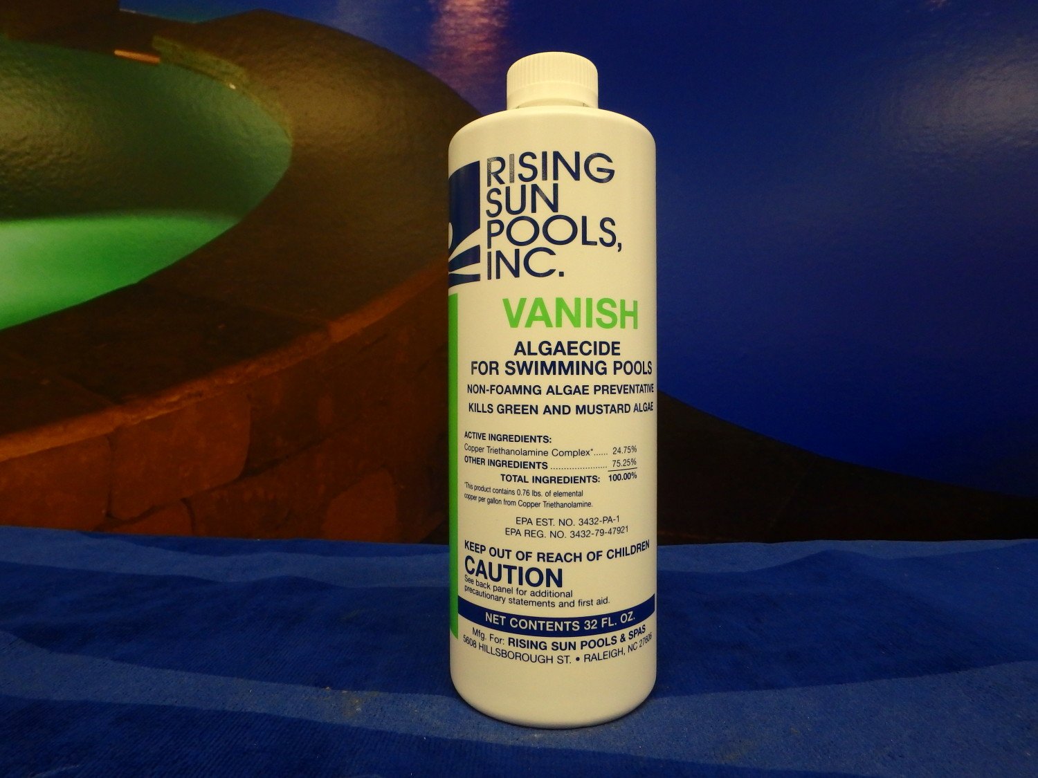 Pool Vanish Speciality Algaecide RSP Rising Sun Pools & Spas Raleigh, NC