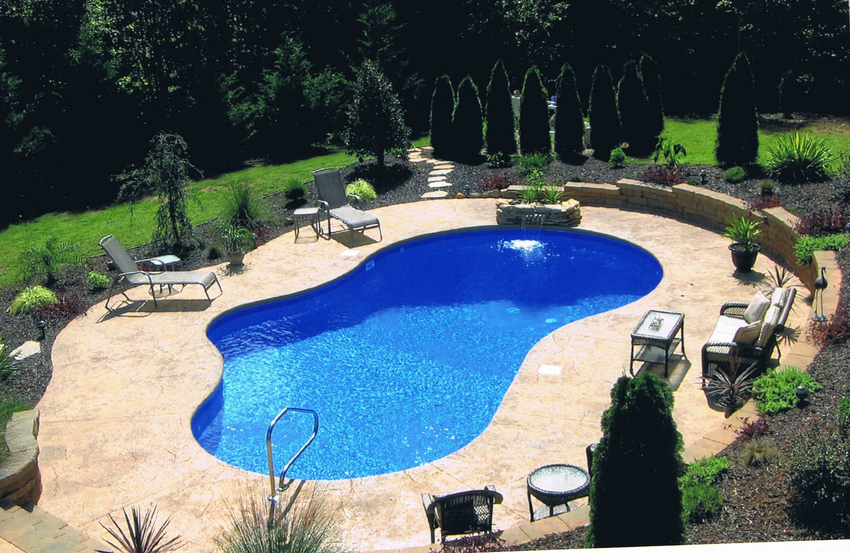 Rising sun pools and spas sunny backyard pool