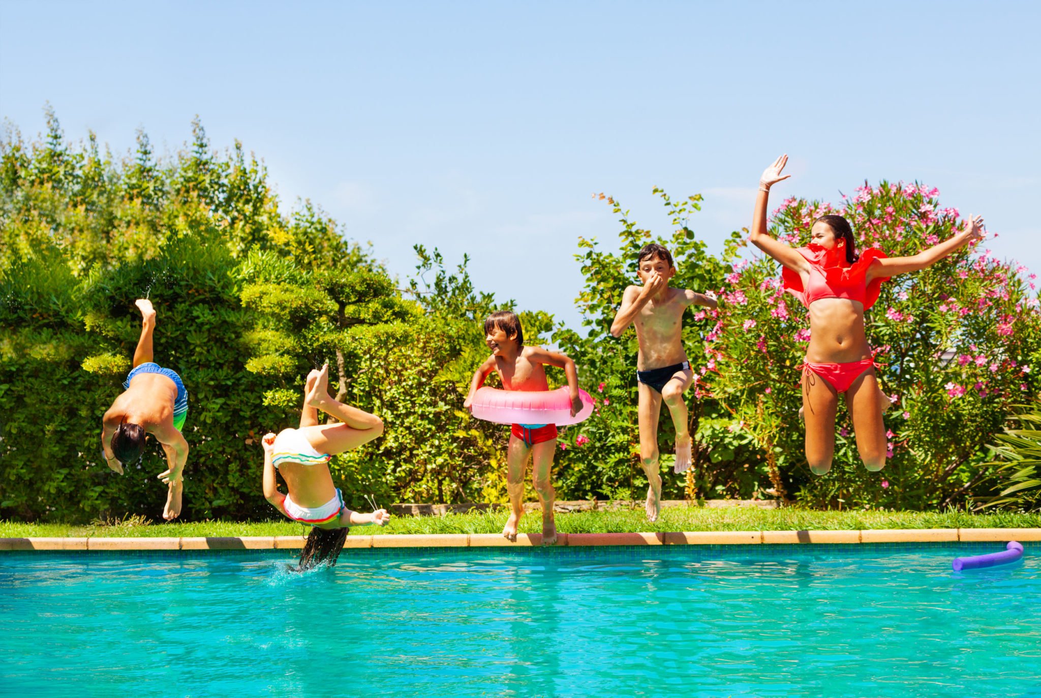 Kids Playing Pool Games - Rising Sun Pools & Spas